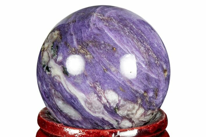 Polished Purple Charoite Sphere - Siberia #337968